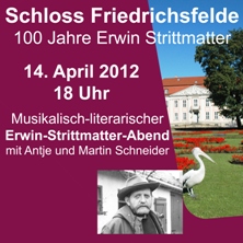Erwin Strittmatter – Musikalisch-literarischer Abend Erwin Strittmatter – Musikalisch-literarischer Abend