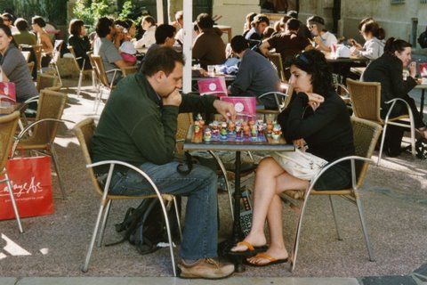 Menschen im Café